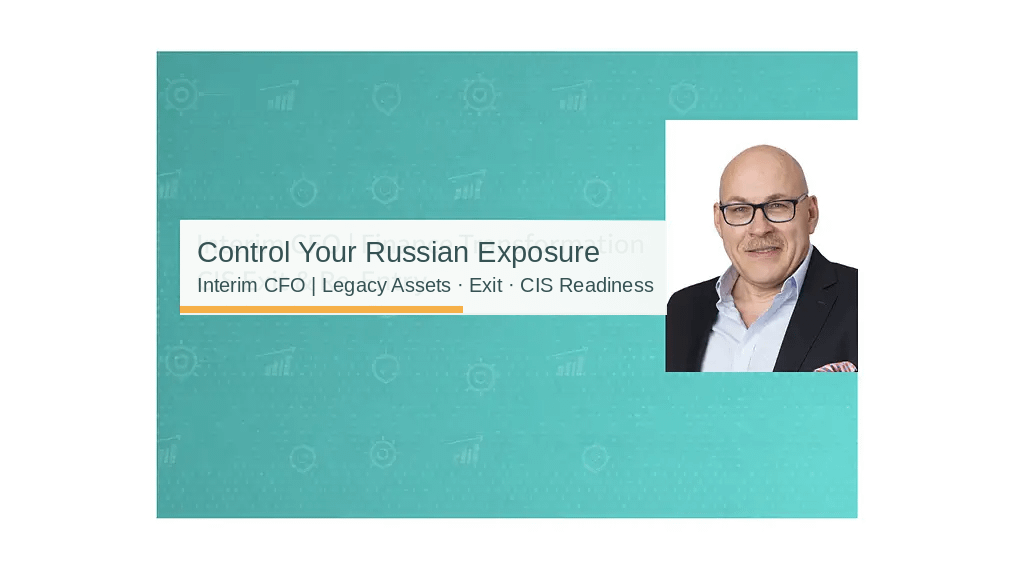 Alexander Hilfer - Interim CFO for your Russian Exposure